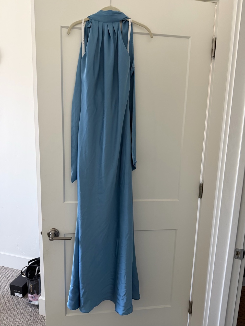 Azazie Sky Blue Halter Maxi Dress